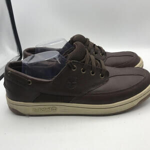 Timberland Men's Oxford Sneakers  Leather Casual Shoes Comfort Size  11.5 Brown